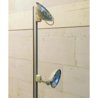 Vintage industriele Concord Lytespan lichtrail op stalen voet